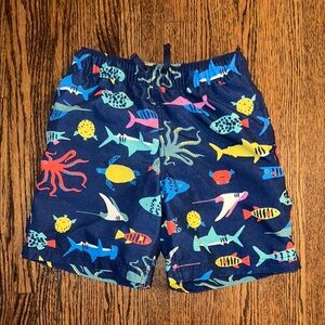 GUC Colorful Fish Print Kids Swim Trunks SIZE 8 Hanna Andersson